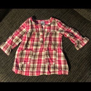 Pink plaid shirt size 9 months